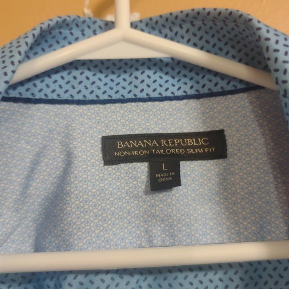 Banana Republic Dress Shirt Blue L - Picture 2 of 3